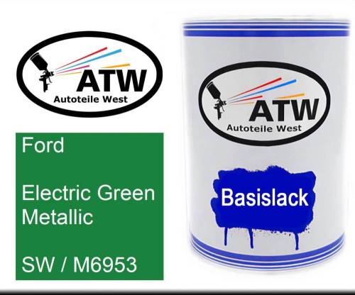 Ford, Electric Green Metallic, SW / M6953: 500ml Lackdose, von ATW Autoteile West.